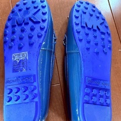 (美品)MICHAEL KORS 青 レザー モカシンの画像