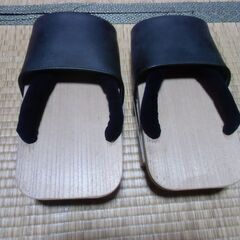 メンズ 下駄  爪皮付き 爪掛け レトロ お譲りします。＊石川県...