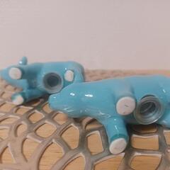 青い豚のソルト&ペッパー　動物モチーフの画像