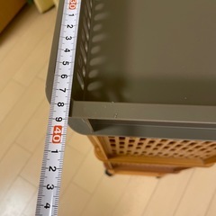 ３段ラック　キャスター付きライトブラウンの画像