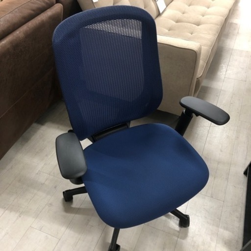 ワークチェアー　オカムラ　sylphy ブルー×ブラック　2018年製　【トレファク堺福田店】