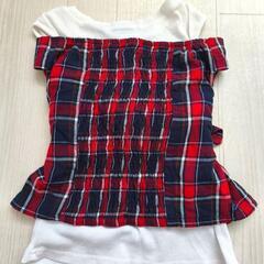 CECIL McBEE チェック柄オフショルダータンクトップの画像