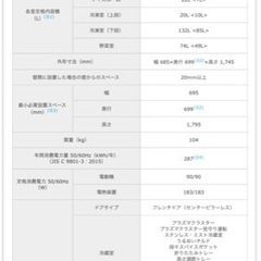 (お話中) シャープ　冷蔵庫　2018年購入　480Lの画像