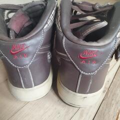 Nike Air Force 1 ブラウン チェック柄　エア フォース 1の画像