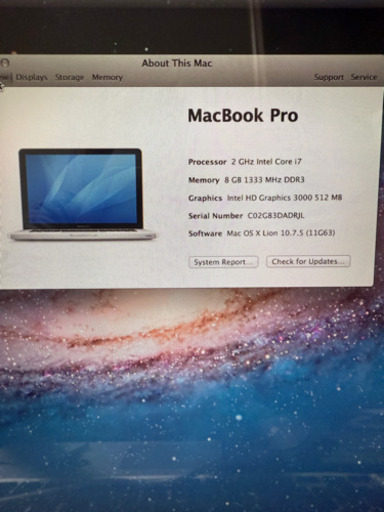 MacBook Pro（15インチ2011年初頭）i7/1TB