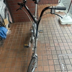★稀少品★14インチ　ブリヂストン　PICNICA　ワンタッチ折り畳み自転車　ベルトドライブ　シルバー　の画像