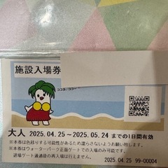 ハワイアンズ入場券　大人２枚・子供３枚セット