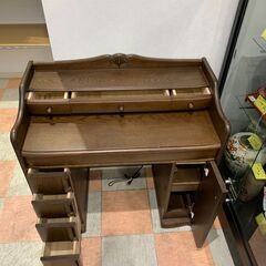 ★ジモティ割引あり★ ドレッサー レトロ 木目調 茶  W(幅)85.5×D(奥行き)45×H(高さ)84.2cm ※鏡なしタイプの画像
