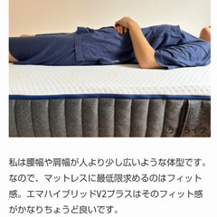 ひとあしお先に！夏先取りセール！札幌市近郊の方限定！送料無料！エマ・スリープ エマ・ハイブリッド V2 プラス クイーンの画像