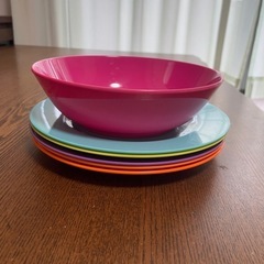 カラフルなプレート5枚＋ボウル
