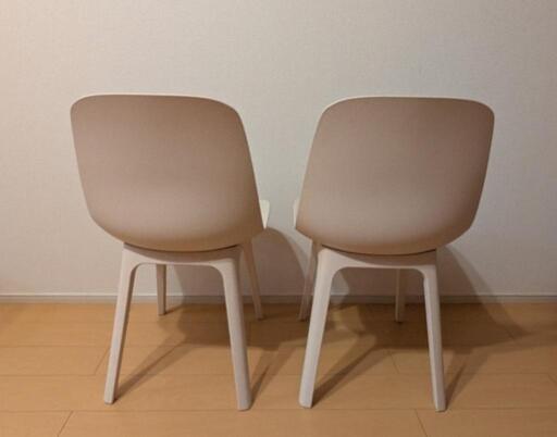 美品】イケア ODGER オドゲル ホワイト/ベージュ