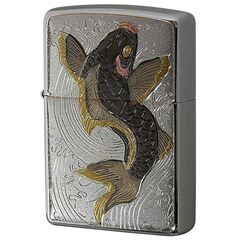 ZIPPO（ジッポ）和柄 オイルライター 電鋳板 大鯉
