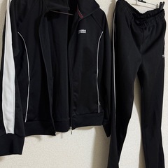 ジャージ上下セット（黒）の画像