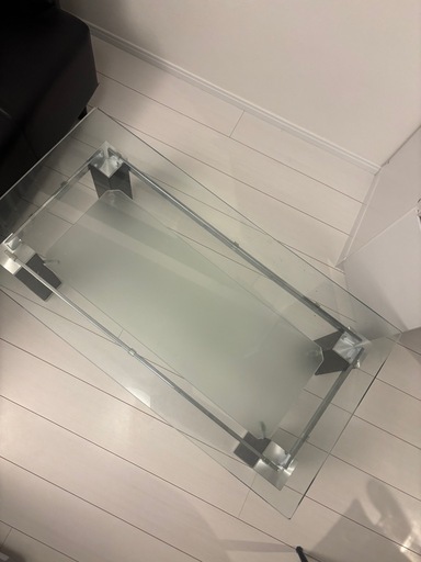 値下げ交渉可！机テーブルガラスゴミ箱IKEA (りり) 馬橋のテーブル《座 