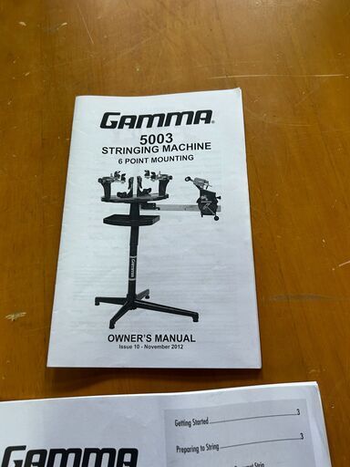 美品・工具付】GAMMA 5003 ストリングマシン 6点支持 テニス