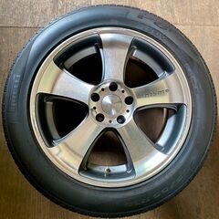 nismoホイール & PIRELLI P8 FS SUV 225/55R18 98H M+S 中古タイヤ4本セットの画像
