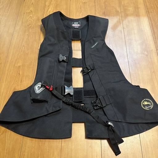 乗馬エアバッグプロテクター ベスト　黒/L