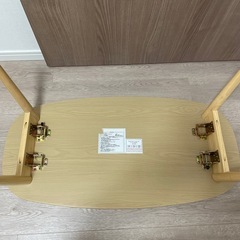 ニトリ　折りたたみテーブル ラポール 楕円(ナチュラル)の画像
