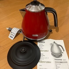 デロンギ アイコナ電気ケトル KBO1200J 赤