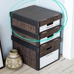 【新品未使用】フェローズ バンカーズボックス 743S 木目 2個セット 収納ボックスの画像