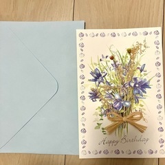メッセージカード 4種 押し花の画像