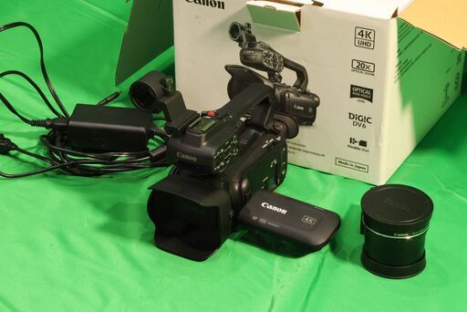 【値下げ中】Canon XA60 + テレコン 4K 業務用　小型 ビデオカメラ 現地引取りも可 Canon 4K 業務用ビデオカメラ XA60 20倍ズーム ＋ 純正