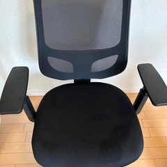 無印良品　ワーキングチェア　ブラック　黒の画像