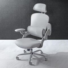 F　未使用/新品　オフィスチェア 独立式ランバーサポート リクラ...