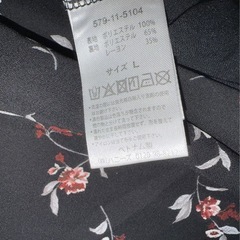 ブラウス シアーシャツ花柄 ᒪの画像