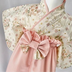 使用一度のみ　桜　兎　ベビー袴　サイズ70〜80の画像