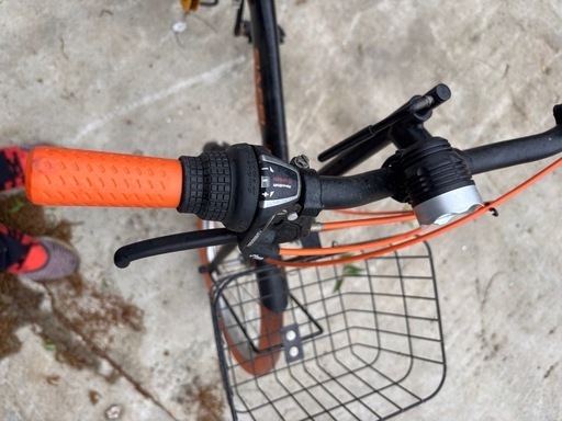 ミニベロ 自転車 前カゴ・前照灯付き