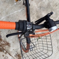 ミニベロ 自転車 前カゴ・前照灯付き
