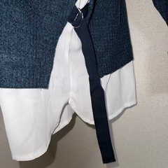 シャツレイヤードチュニック グリーン  Ꮇの画像