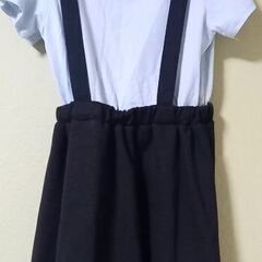 【処分】☆こども服☆重ね着風半袖肩開きワンピース☆の画像