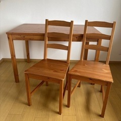 IKEAのJOKKMOKK ダイニングテーブル　チェア2脚