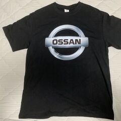 【新品】OSSANロゴTシャツ Lサイズ ブラック 綿100% お笑いシャツの画像