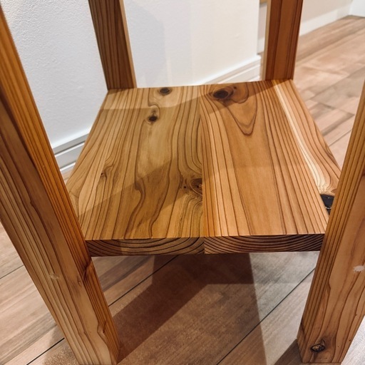 決まりました/天然木サイドテーブル/ナチュラルウッド/杉無垢材/桧材