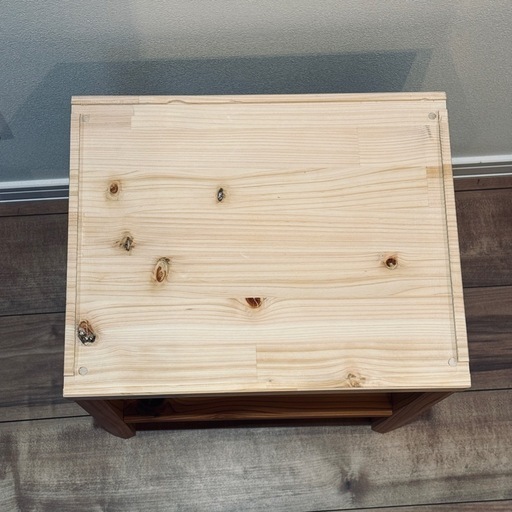 決まりました/天然木サイドテーブル/ナチュラルウッド/杉無垢材/桧材