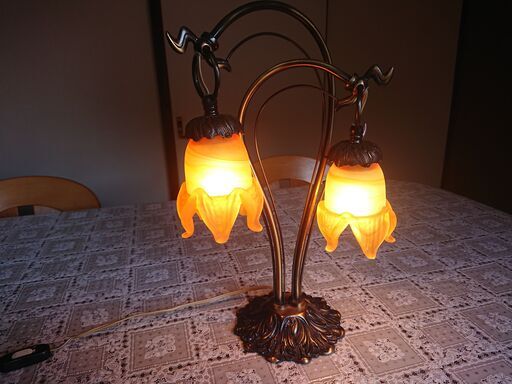 アンティーク調　３灯　照明スタンド　ガラスシェード アンティーク調 3灯 照明スタンド ガラスシェード アンティークランプ