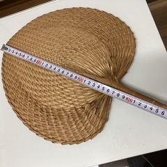 レトロうちわ　団扇　民芸品　自然素材編みうちわの画像