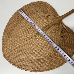 レトロうちわ　団扇　民芸品　自然素材編みうちわの画像