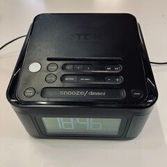 TDK LINE IN端子付 デジタル目覚まし時計 TCC8431（ブラック）の画像