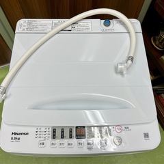 ※配送相談可/2024年製【ハイセンス 5.5kg 全自動洗濯機 HW-T55H】2人分の画像