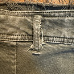 ZARA カーキ　ワイドパデニムパンツLサイズの画像