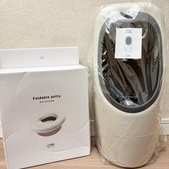 新品未使用キッズトイレ折りたたみおまる2点セット
