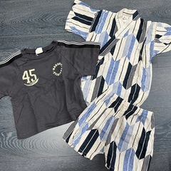 90cm 甚平 男の子 Tシャツの画像