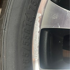 軽サイズ　 バリ溝　夏用165/55R15 タイヤホイール4本セットの画像