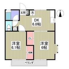 🌈2DK・駐車場あり🌈敷金＆礼金ゼロ🌈『コーポ中島A  102』...
