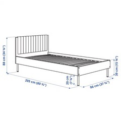 [値下げ] IKEA シングルベッドセット（フレームとマットレス）の画像