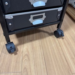 キャスター付き10段キャビネット ブラックの画像
